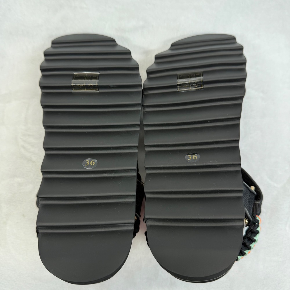 Sandro Olimpia Sandals Platform Flatform Colorful Straps Size 36 - Picture 9 of 12